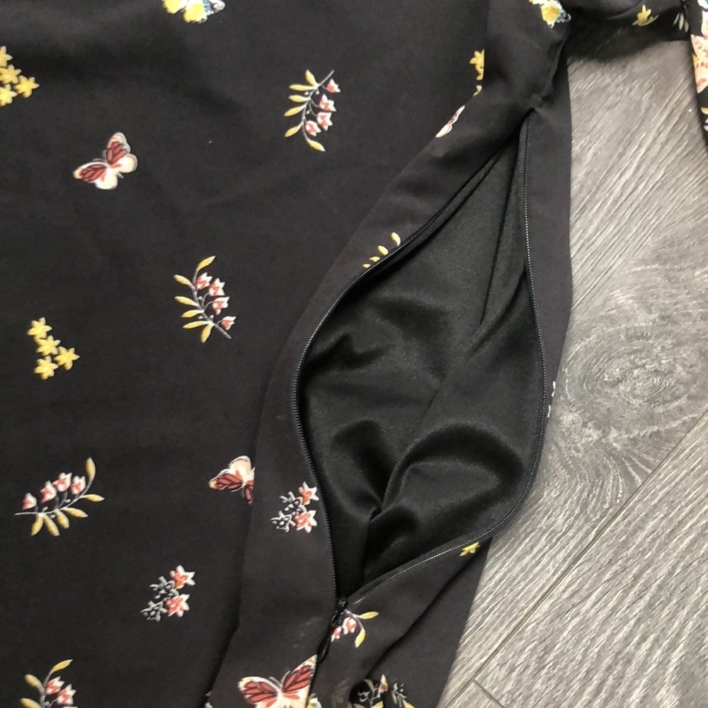 Suzy Shier Floral Print Dress with Sheer Sleeve Detail, Size X small - Picture 6 of 14